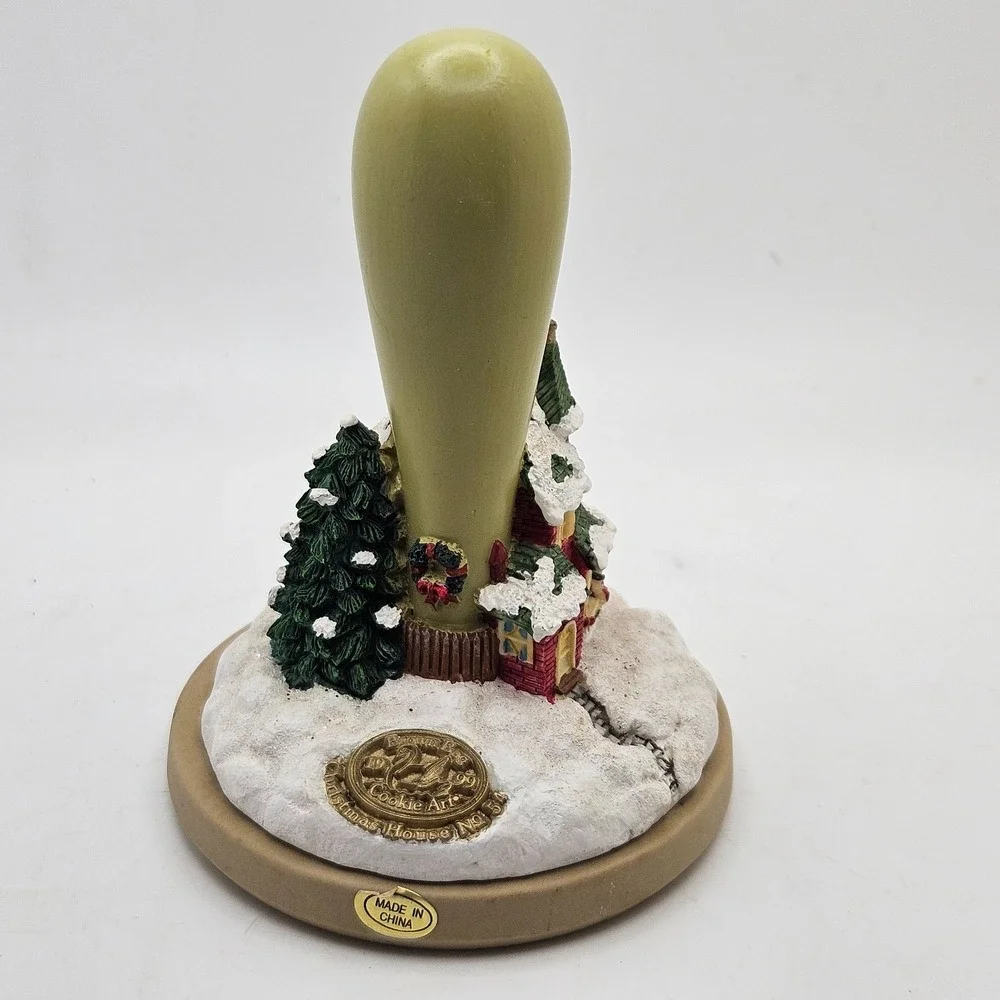 Brown Bag Cookie Art 1999 Christmas House Cookie Press‎ Stamp Mold Holiday Decor